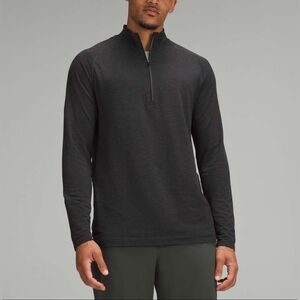 Lululemon Metal Vent Tech Half Zip  Graphite Grey Black Slim CAA Hockey Medium